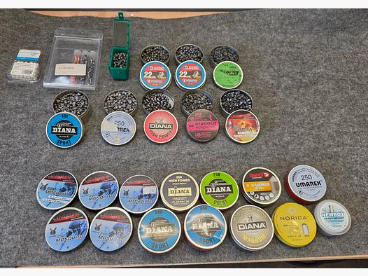 6kg !!! Konvolut Diabolo 5,5mm Kugeln Munition  Federdruck Gas Co2 Luftgewehr Luftpistole Match