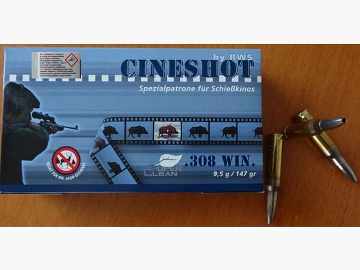 RWS Cineshot cartridges: .308 Winchester, RWS Cineshot