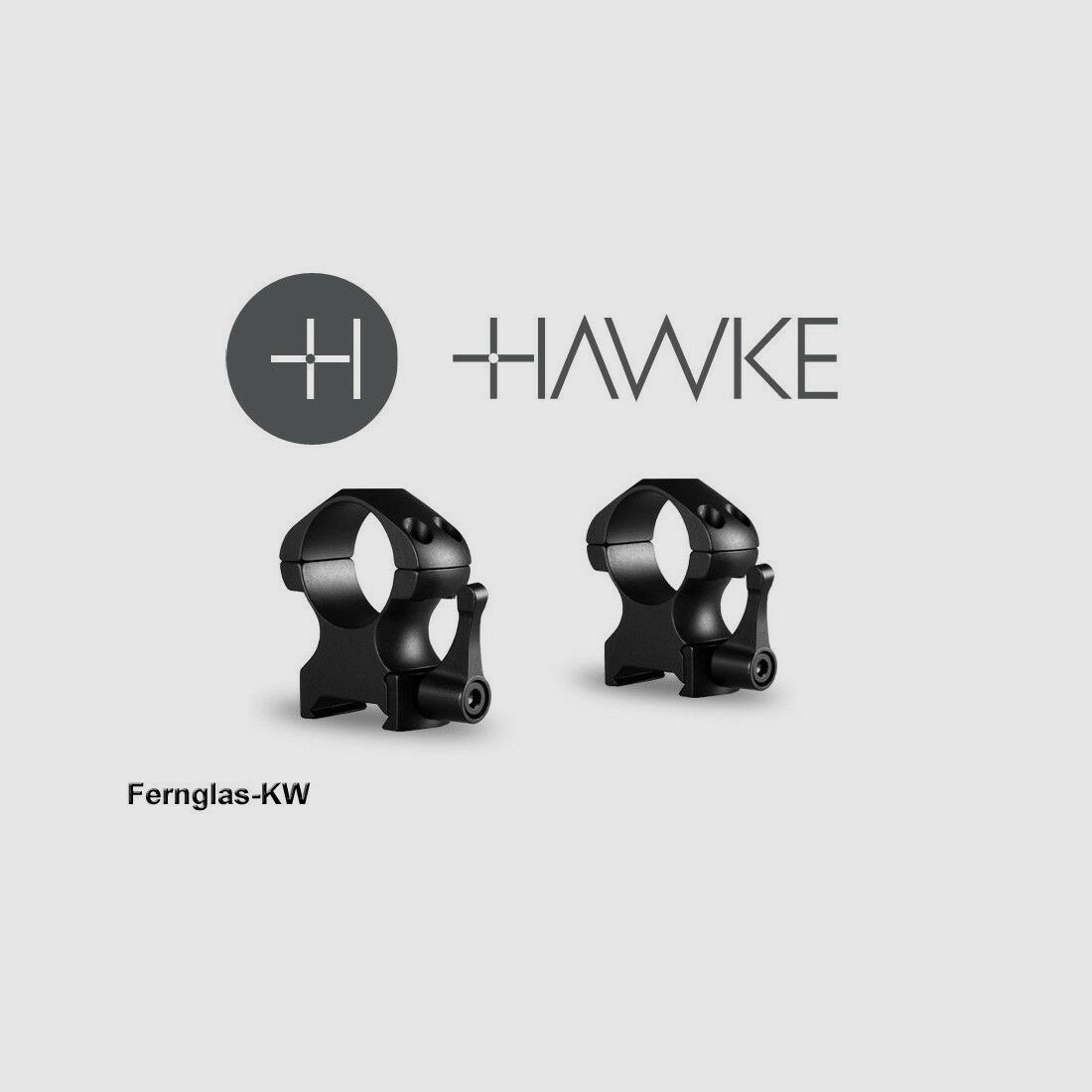HAWKE 23012 1" 25,4mm Präzision Stahl Ringmontagen Hoch für Weaver Schiene