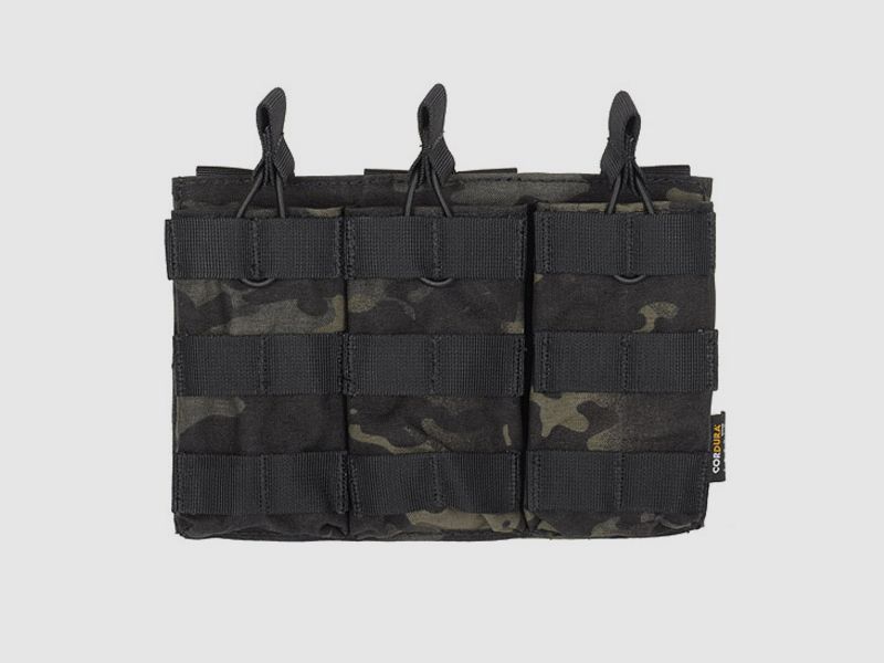 Open Top Triple 5.56 Mag Pouch - Multicam Black [8FIELDS PREMIUM]