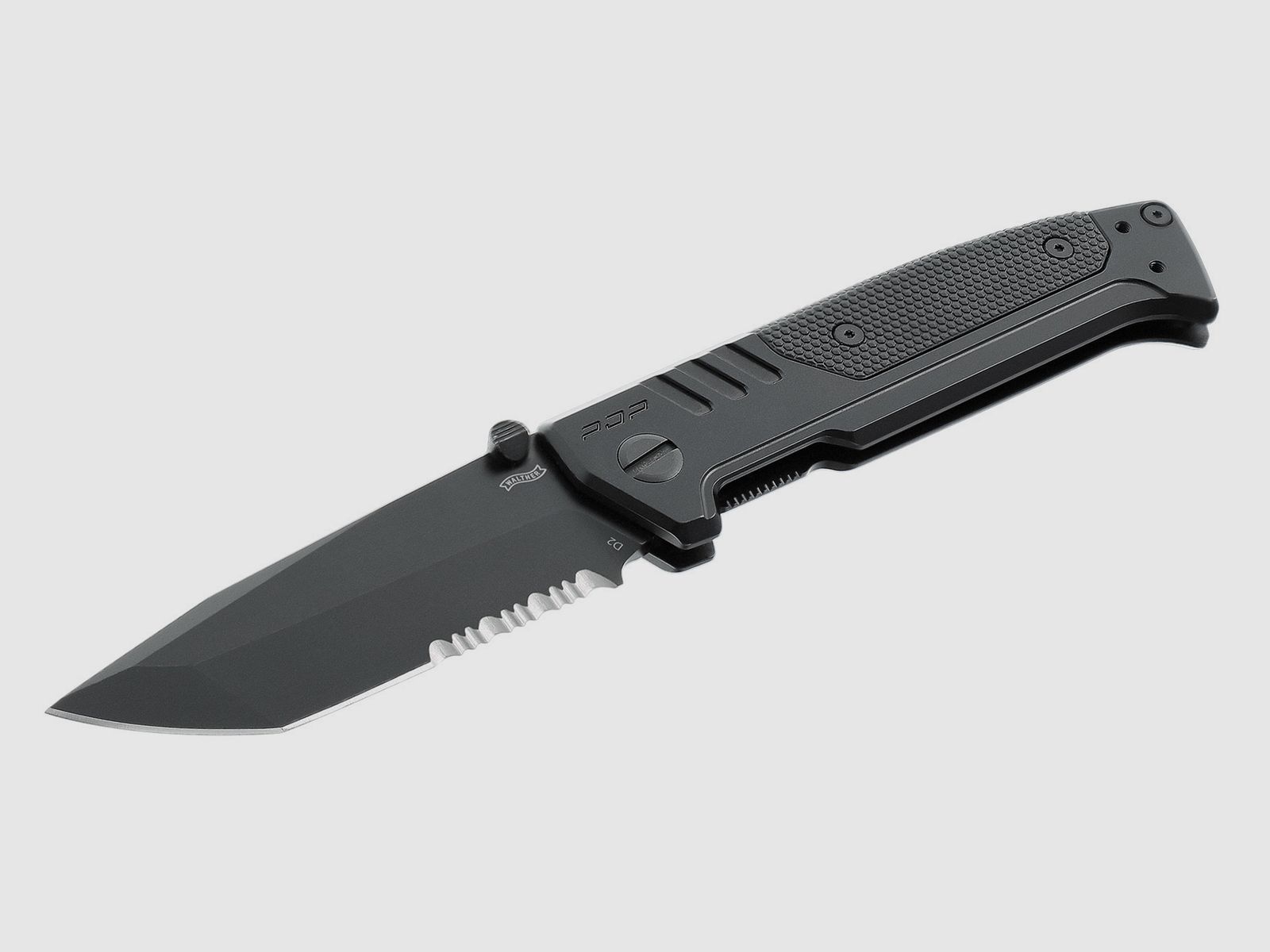 Umarex 5.0898 Knife Walther PDP Steel Frame Tanto Folding Knife BLK-BLK-SE