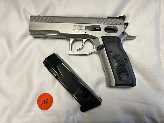 Sphinx 3000 Competition 9 mm Para – Pistool Kat. B, Stainless + 6 Magazines – Erbwaffe Vorarlberg