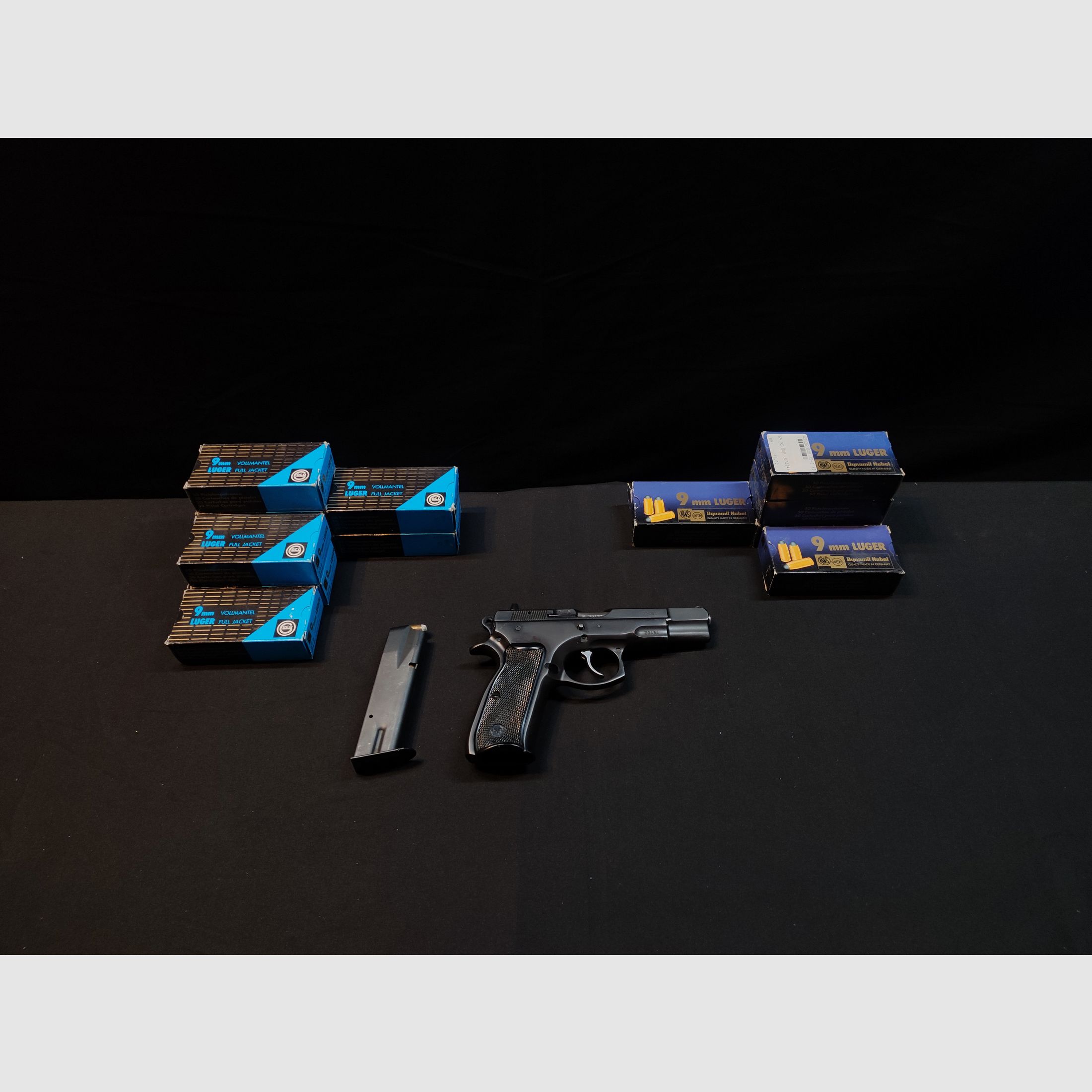 Brünner M75 Pistole Kaliber 9 mm Luger – Sehr guter Zustand – inkl. 639 Schuss Munition