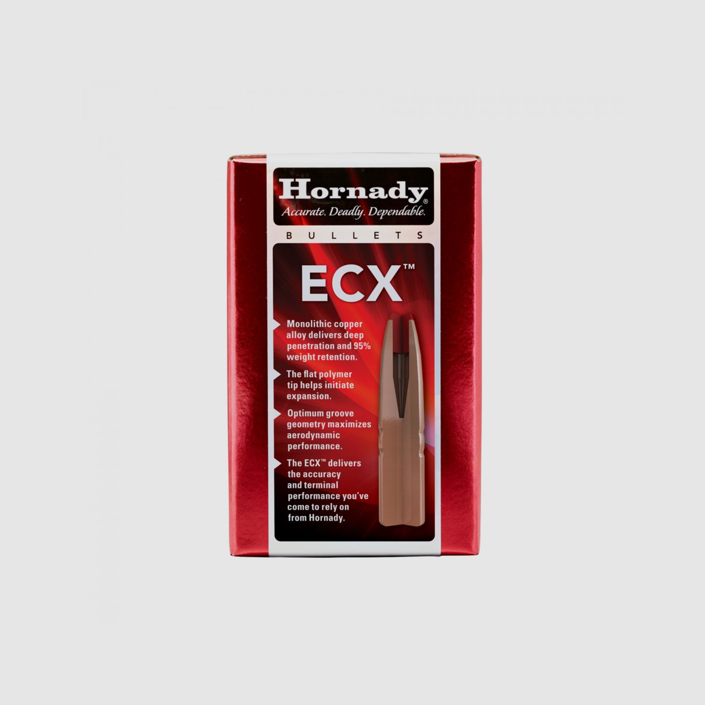HORNADY BULLET ECX 6.5MM .264" 140GR 50UD., imagen 2 de 3