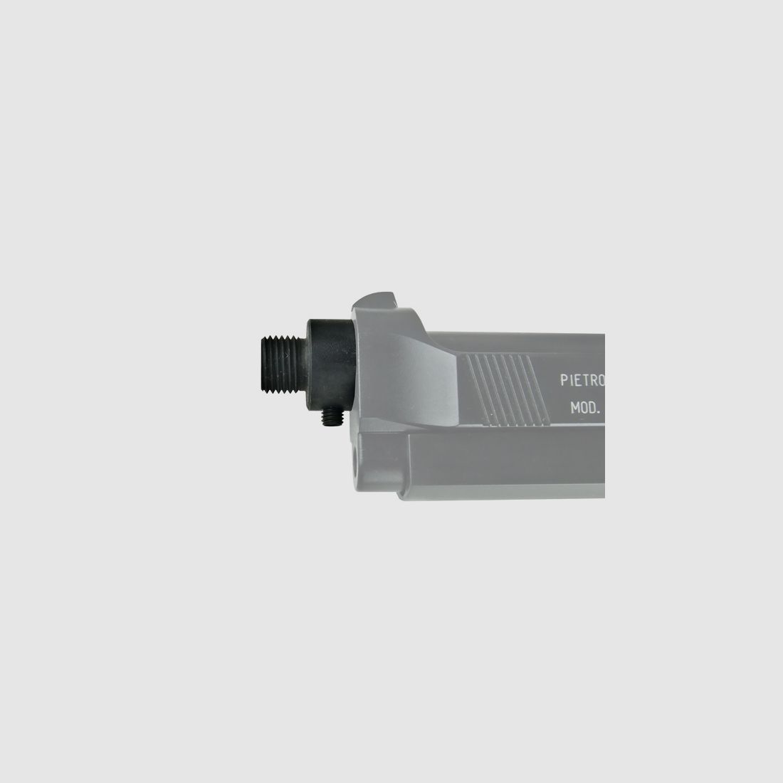 SchalldĂ¤mpferadapter fĂĽr CO2 Pistolen Beretta M92, M92 FS, XX-Treme, 1⁄2 Zoll UNF