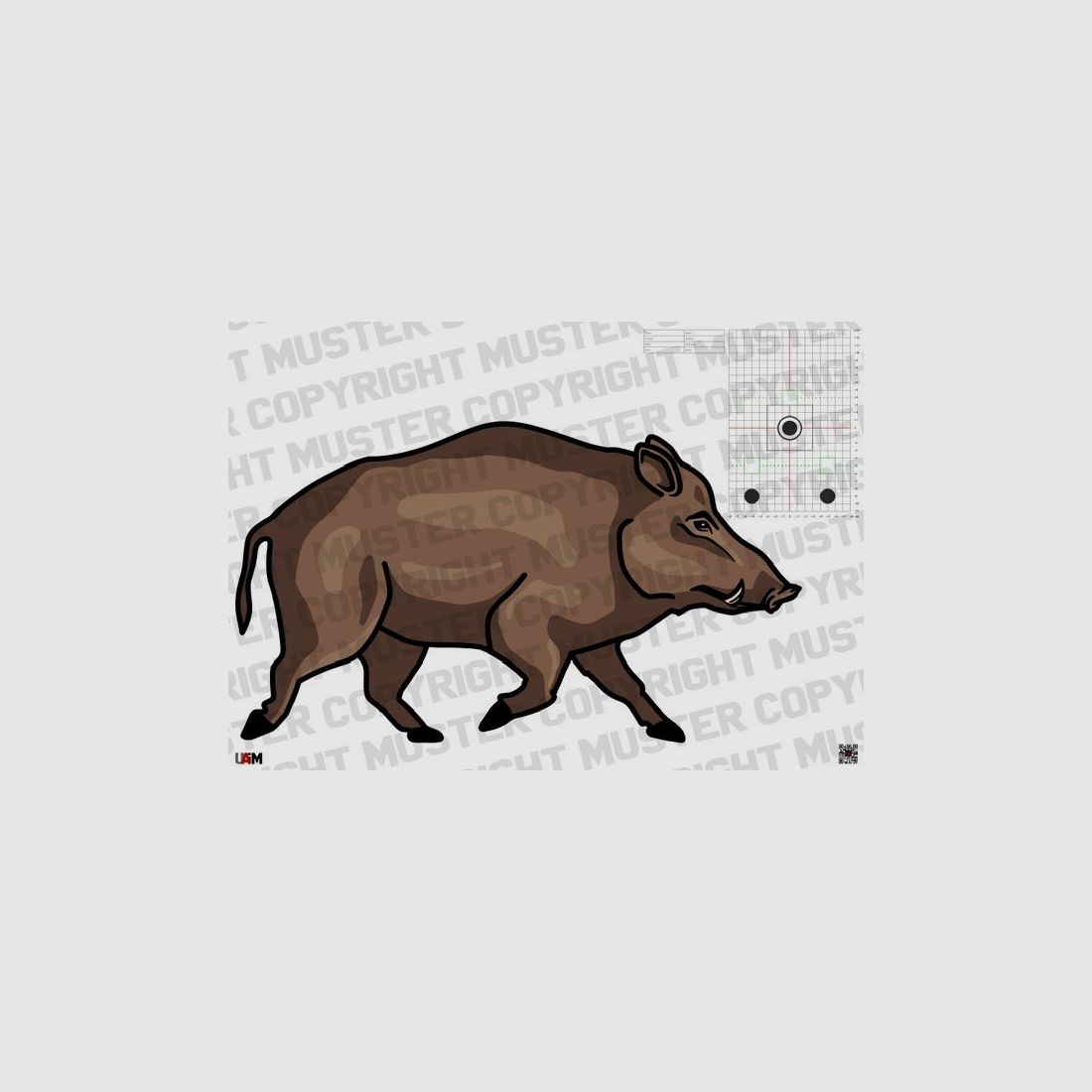 Hunting Target Boar DIN A1 – Realistic Target for Precise Shooting