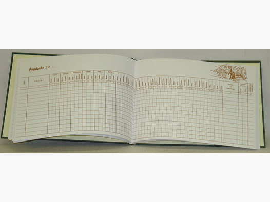 Shooting and hunting diary A5 - green linen, 128 pages