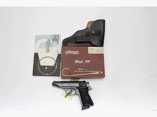 Pistola Walther Mod. PP inclusa 2a rivista scatola e immagine di prova 7,65 mm Browning