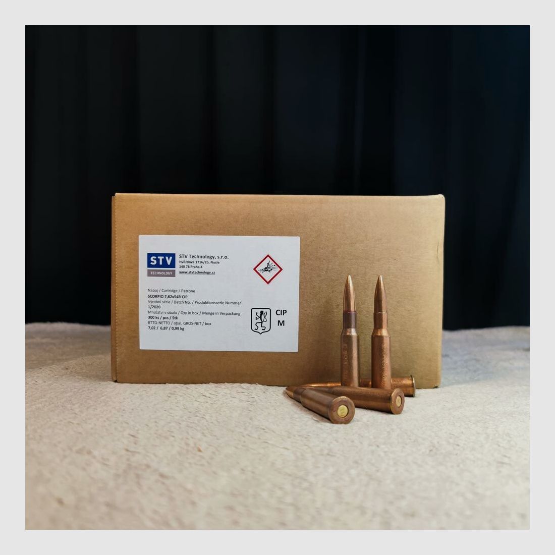 Surplus STV-Scorpio 7.62x54R 300 cartridges
