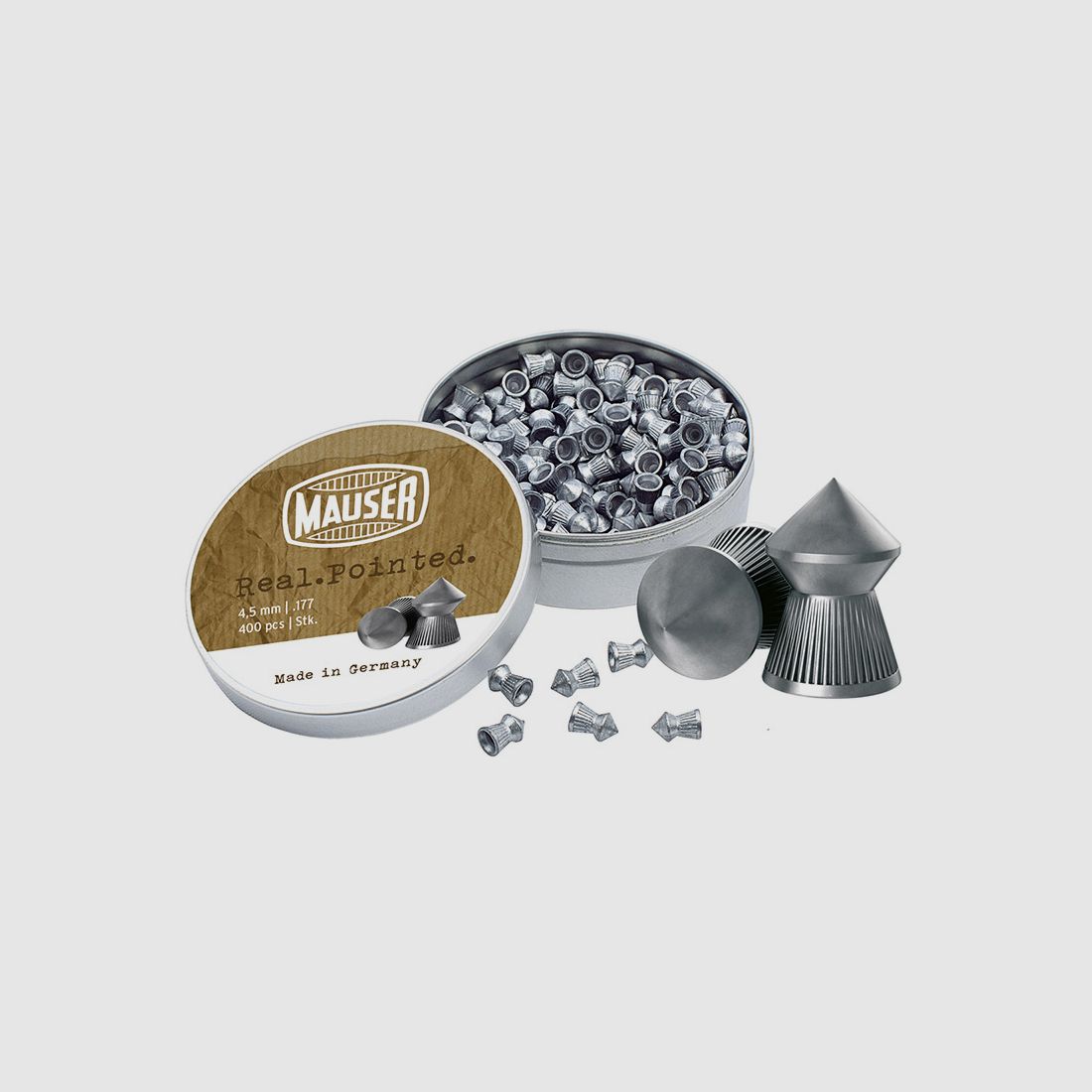 Spitzkopf Diabolos Mauser Real Pointed Kaliber 4,5 mm 0,56 g geriffelt 400 StĂĽck