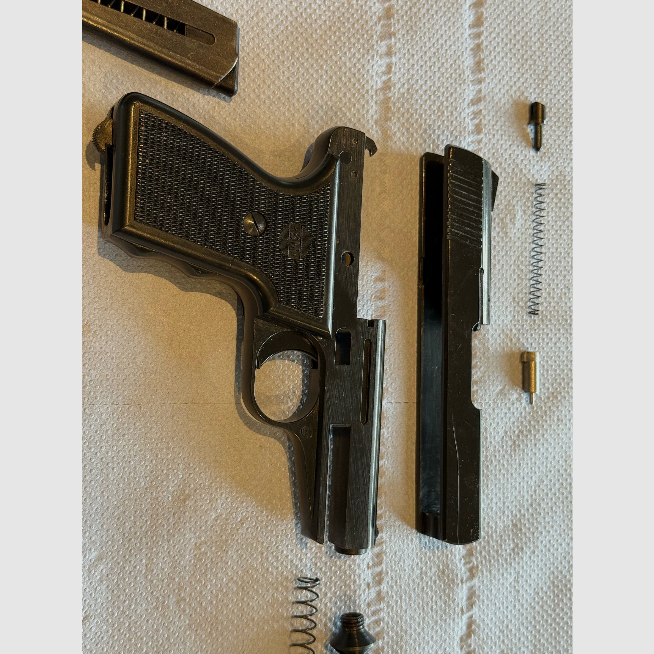 SM Rhöner SM 80 – Klassische Schreckschusspistole im Kaliber 8mm P.A.K. (PTB 267, Beschuss KC 1992)