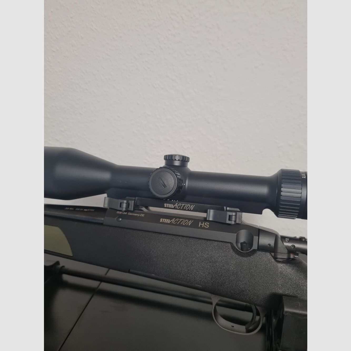 Azione in acciaio HS .308, montaggio, silenziatore, Minox 3-15x56 S