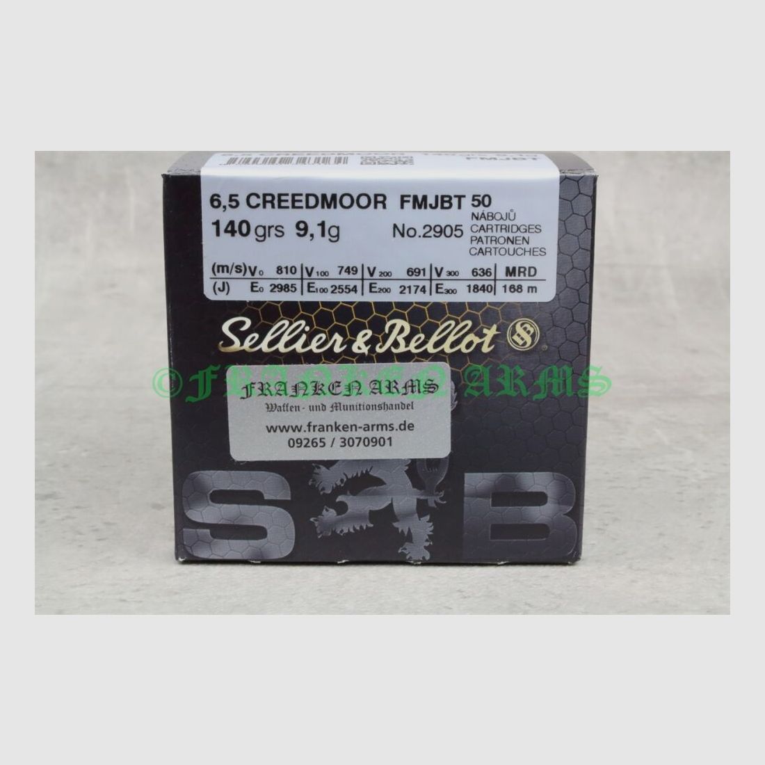 Sellier & Bellot 6.5 Creedmoor FMJ 140gr. 9.1g 50 pieces bulk prices