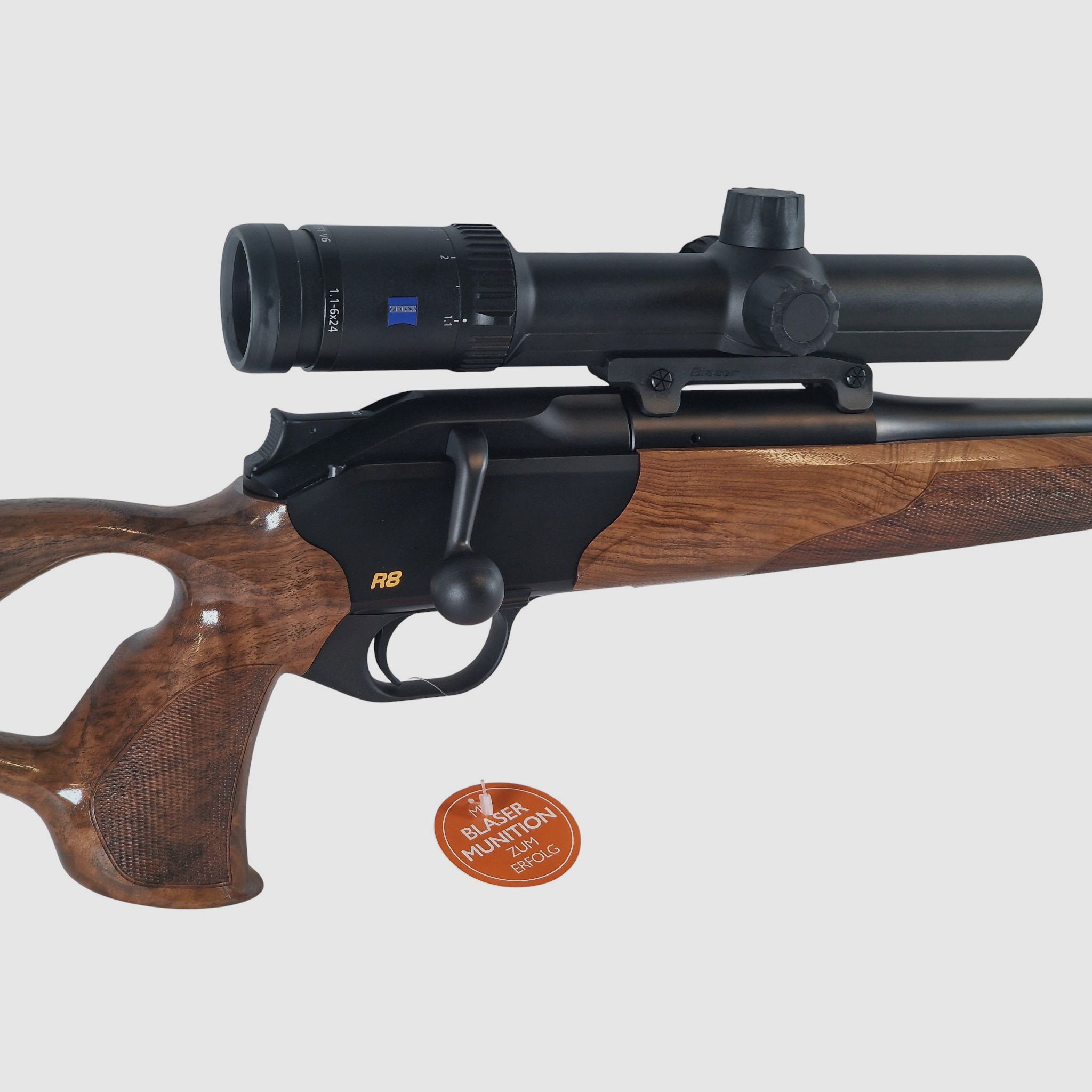 Blaser R8 Success Kal. 308 mit Schalldämpfer und Drückjagd-Optik Zeiss V6 1-6X24 LP sofort verfügbar