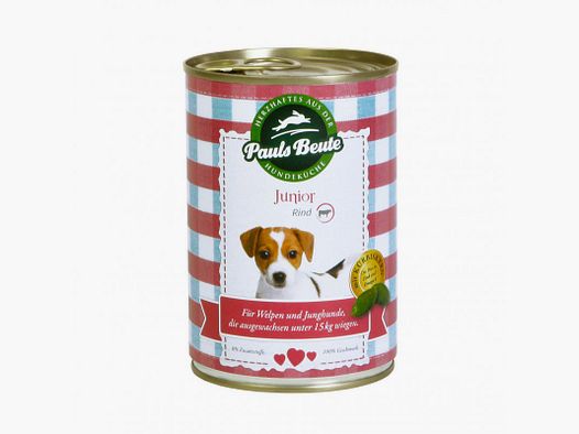 Pauls Beute Hunde Nassfutter Junior Rind 800g