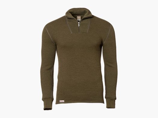 Woolpower Woolpower Pullover Zip Turtleneck 400 pine green