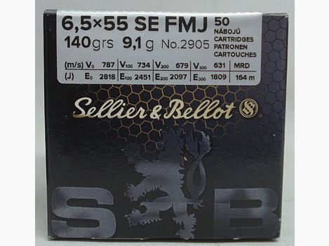 6.5x55 FMJ / VM Boat Tail - 9.07g/140gr (a50)