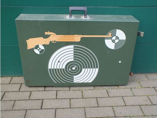 Shooting booth, shooting case, with running target, extremely rare in the GDR!