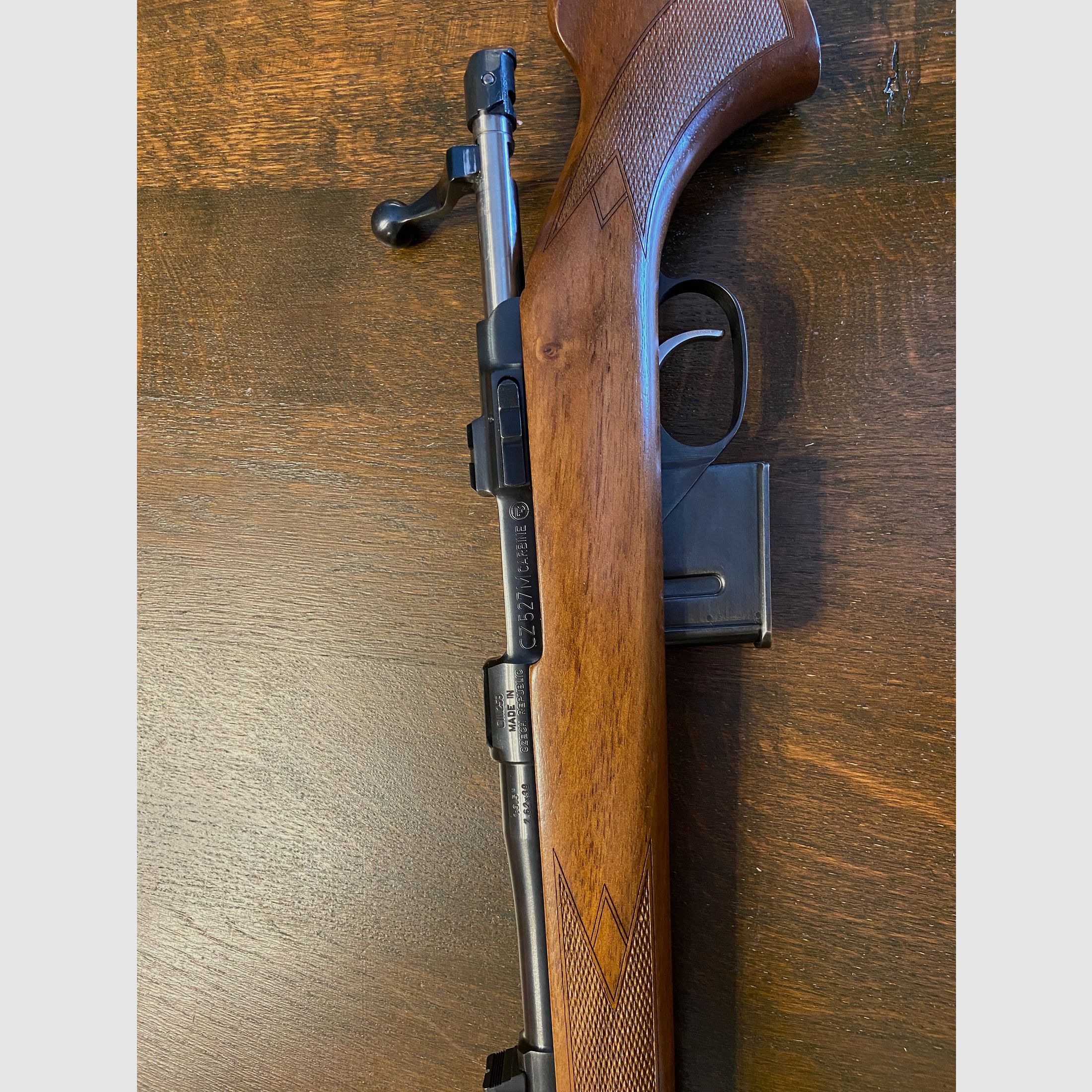 CZ 527 Carbine 7.62x39 deer and predator rifle TOP