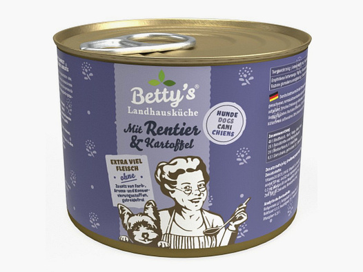 Betty´s Landhausküche Hundefutter Rentier mit Kartoffel 1x 200g