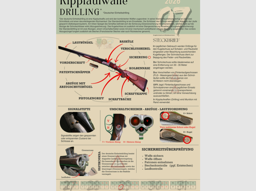 Annual Calendar 2026 Collector's Edition "Long and Short Firearms