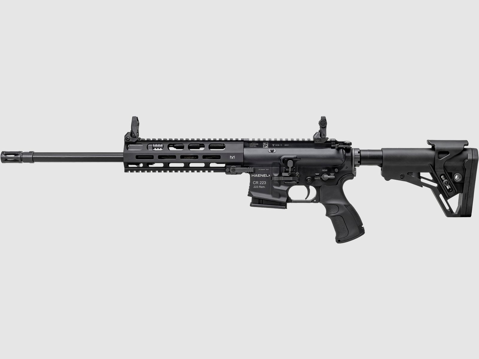 Haenel CR 223 M-LOK Handguard Barrel Length 368 mm | Direct Trigger (3,200 g) | Short Handguard | Black | Not Sport Approved, Cal. .223 Rem., image 2 of 2