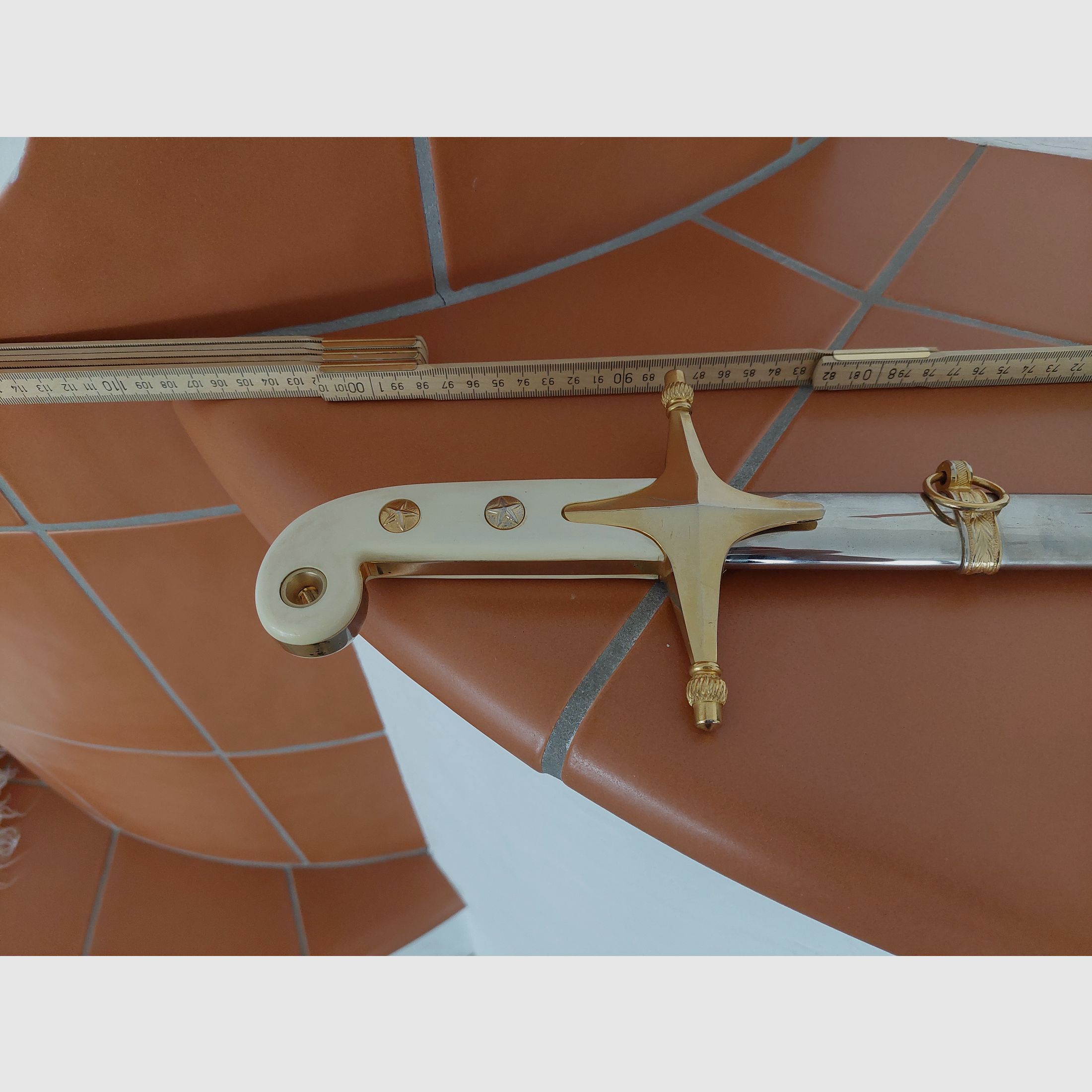 WKC Sabre / Spada, USA Art.1012 SerialNr. 6-82, 24 carati dorato