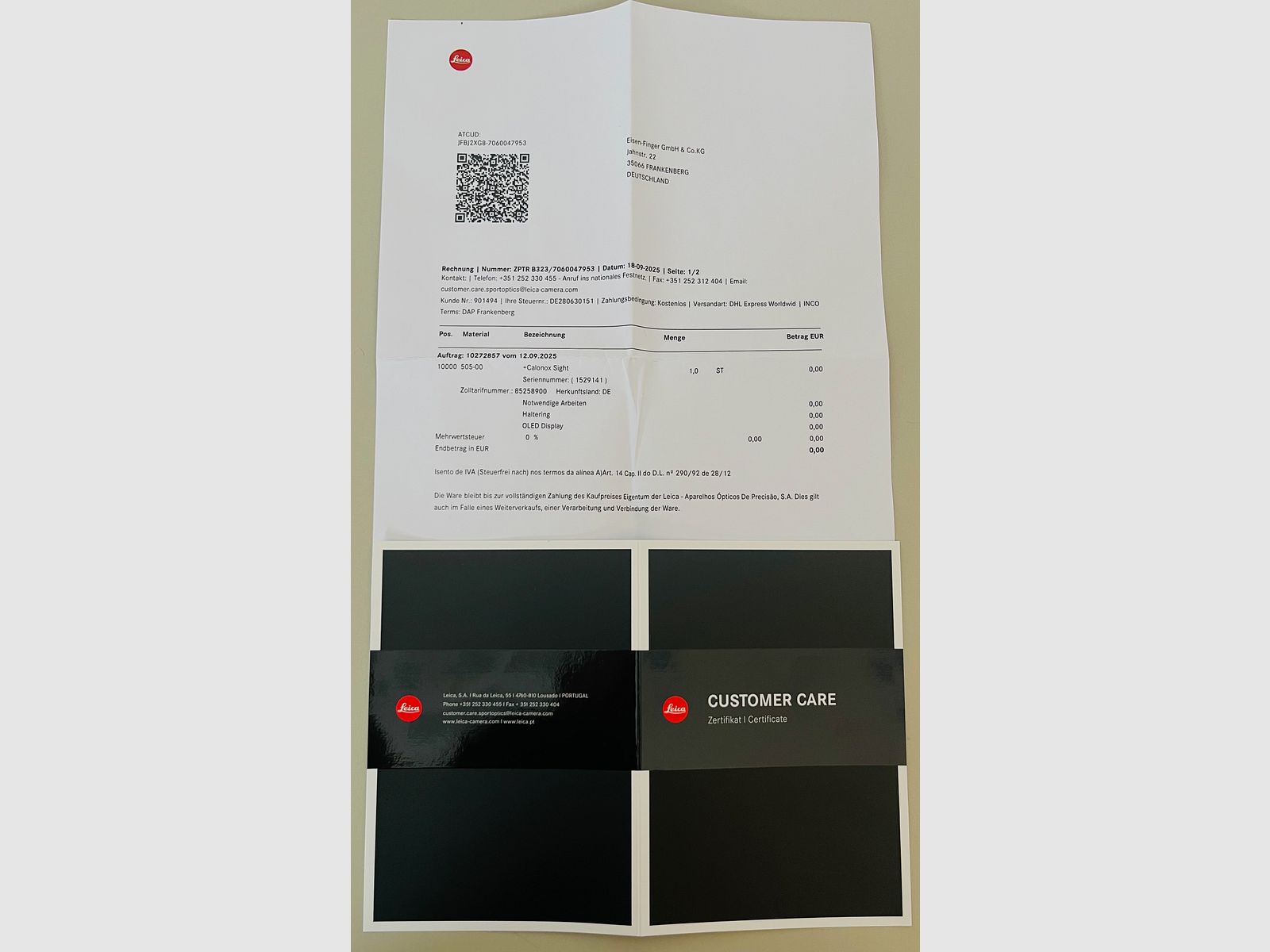 Leica Calonox thermal imaging attachment device