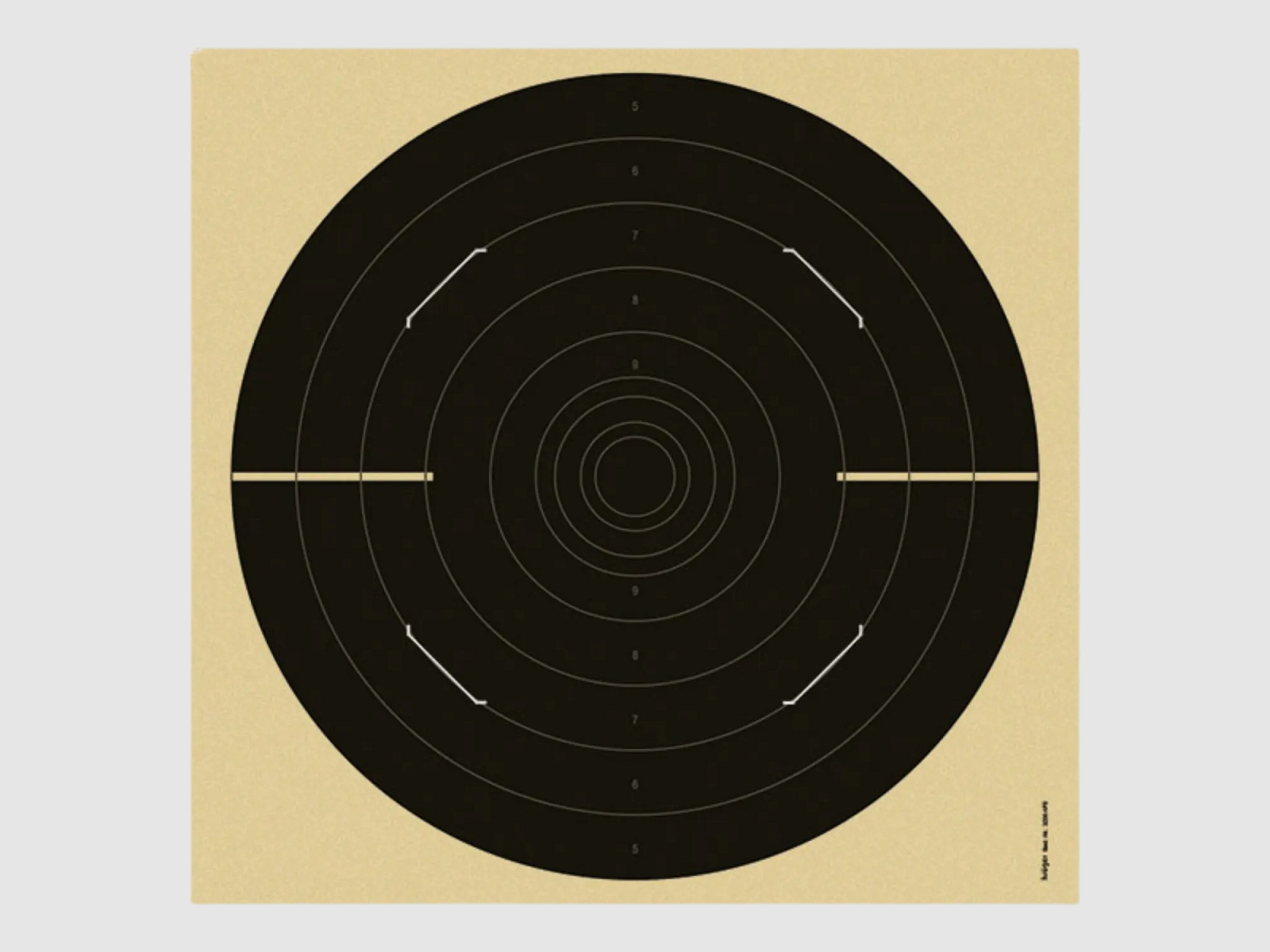 Schnellfeuer-Final-Scheibe / Duell Scheibe 25 m mit abgedunkelten Ringen 55x52 cm, 50 St.