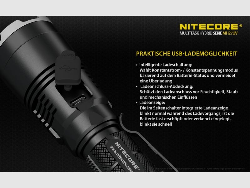Nitecore Taschenlampe MH27, Bild 7 von 12