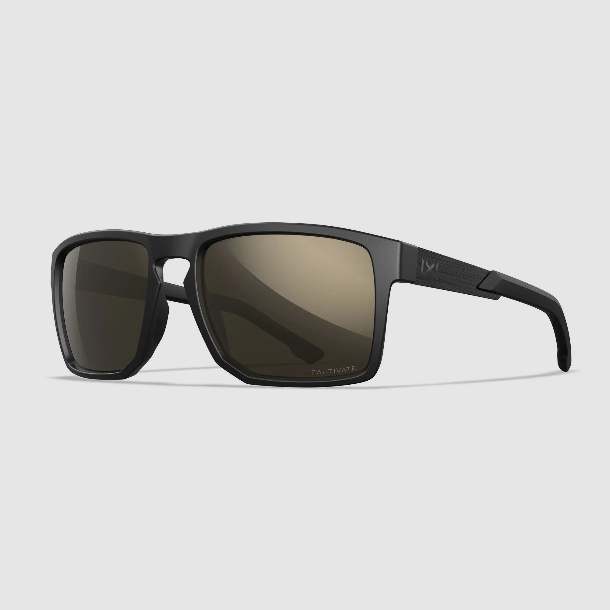 Wiley X APEX Sonnenbrille mit CAPTIVATE Polarized Tungsten Mirror-Gläsern, Matte Black-Rahmen AC6APX04, Bild 1 von 5