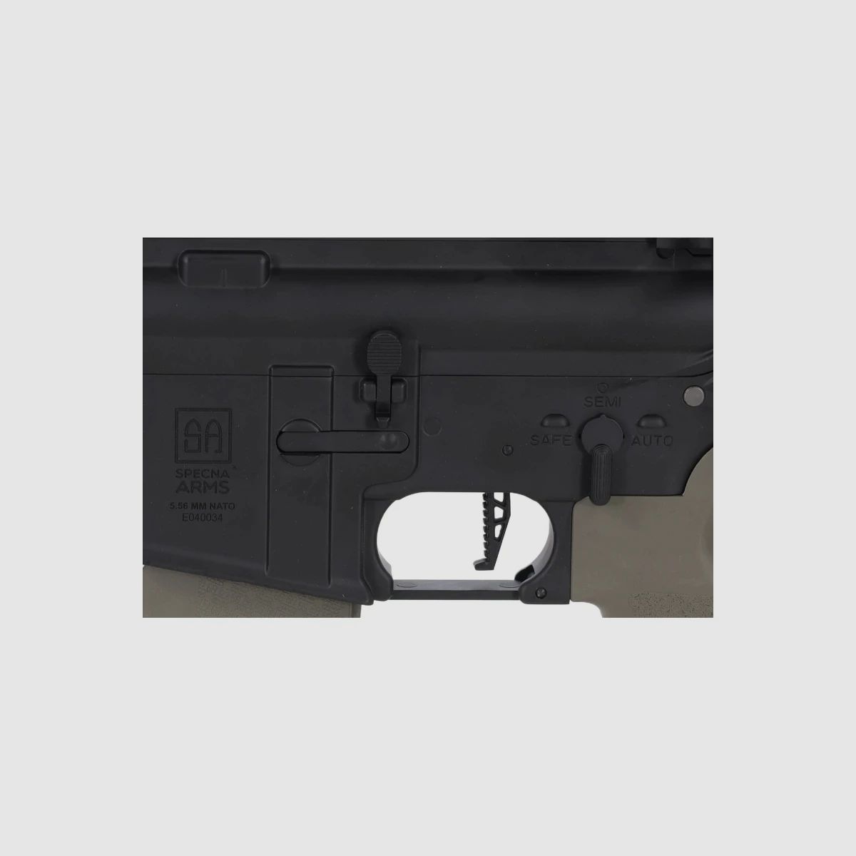 SA M4 Carbine M-LOK (SA-P20 PRIME™ Aster II ETU BLDC™) Rifle Airsoft Libre a partir de 18 - Negro/Oliva -F-