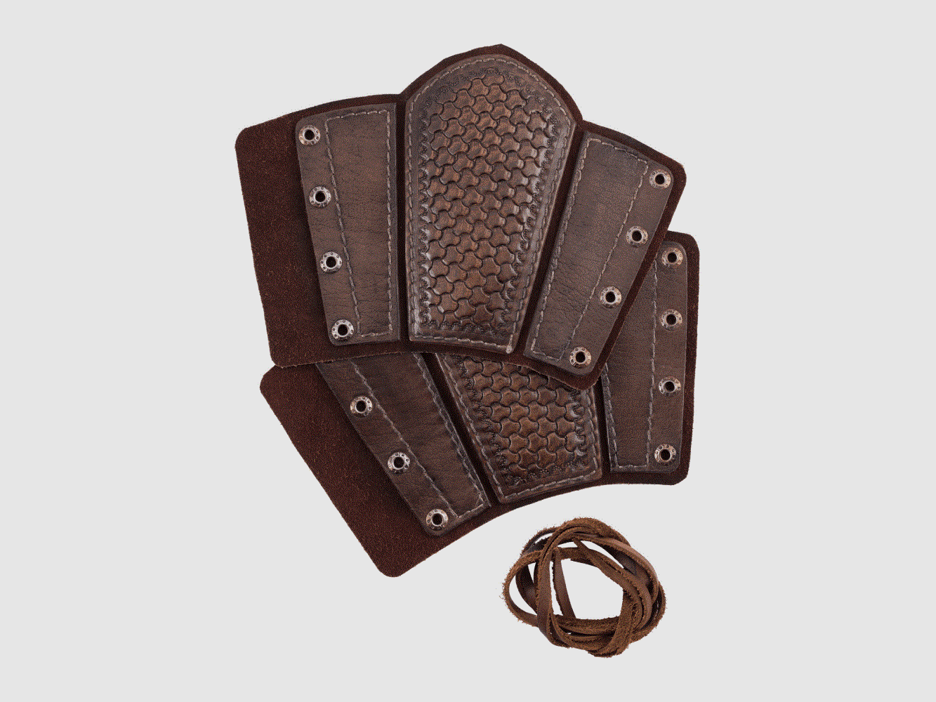 Ulfberth Armschützer aus Leder mit Prägung und Wildleder, Paar, versch. Farben