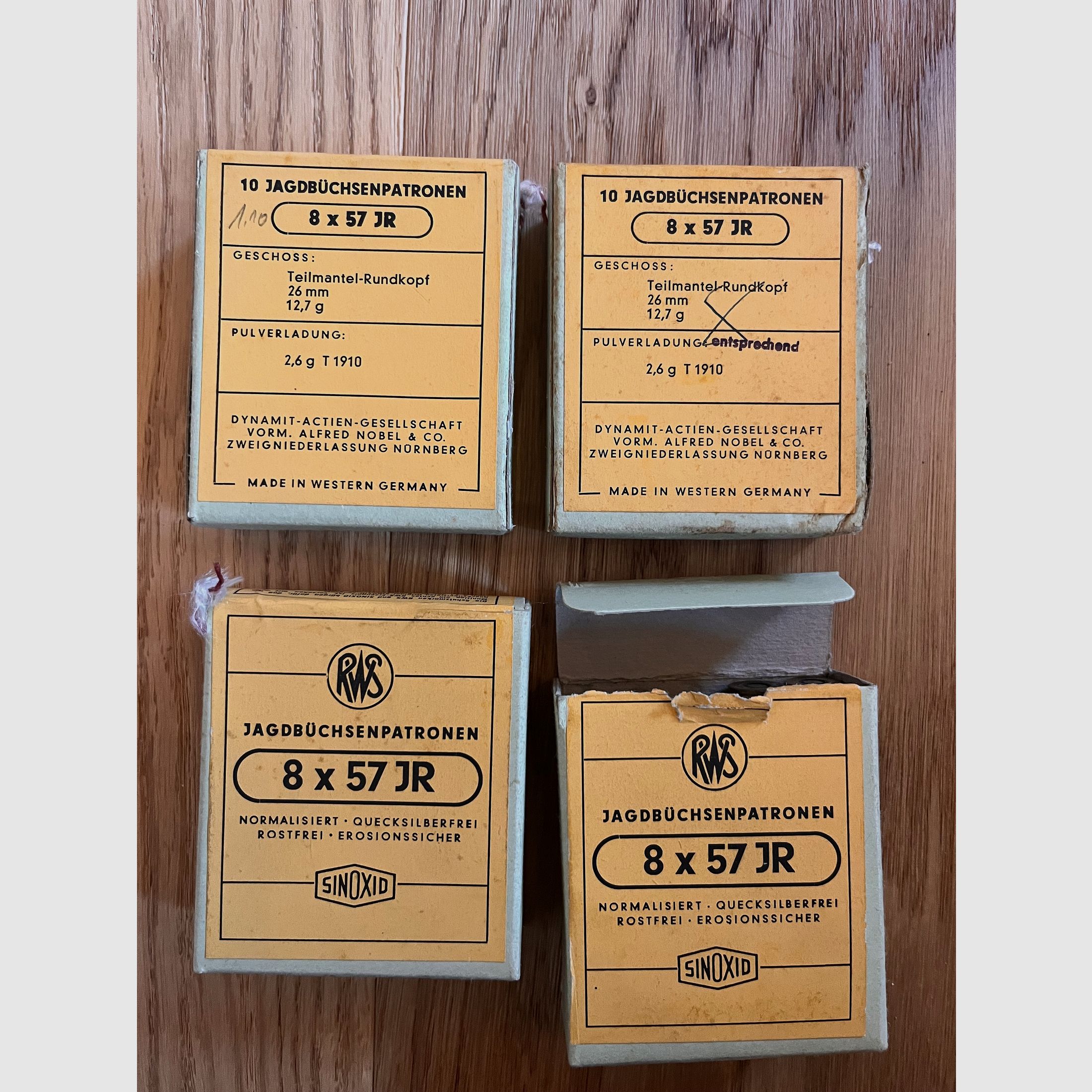 Cartouches de fusil RWS 8x57 IR 38 pièces