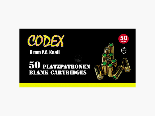 CODEX - Platzpatronen 9 mm P.A. Knall - 50 Stck