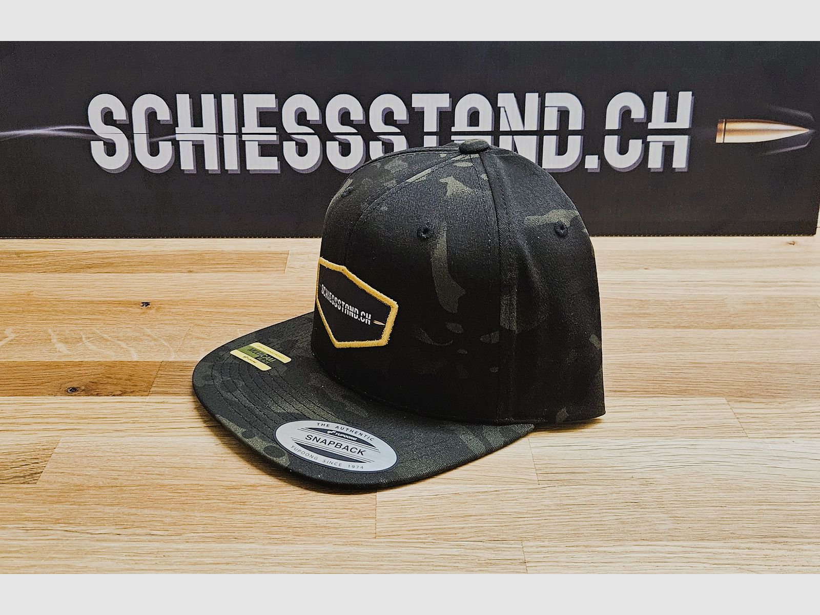 Yupoong – Cap / Schiessstand.ch / Mutlicam Black Camo Snapback, Bild 2 von 2