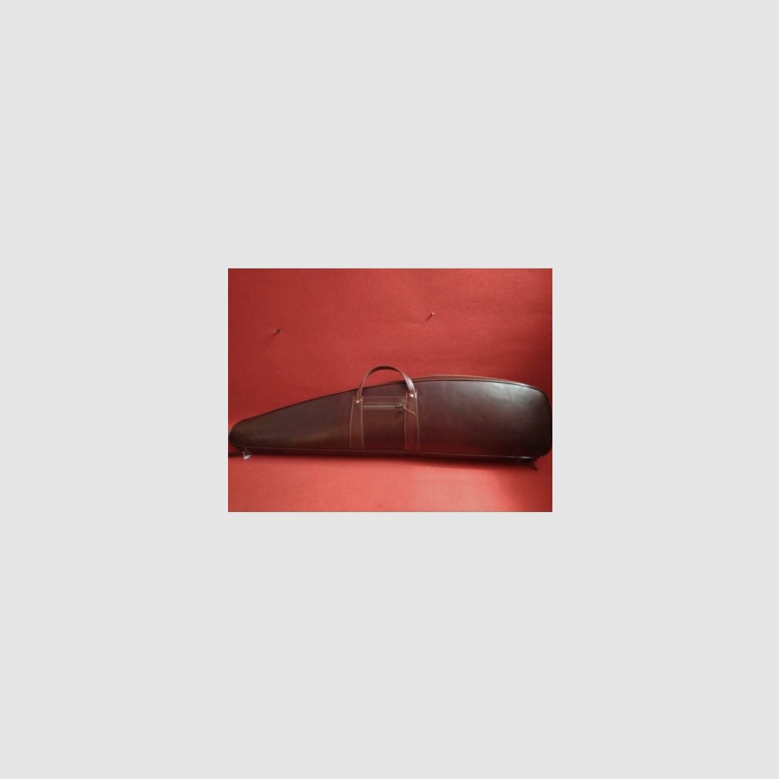 Fourreau en cuir pour carabine avec lunette de visée et intérieur rembourré, image 1 sur 4