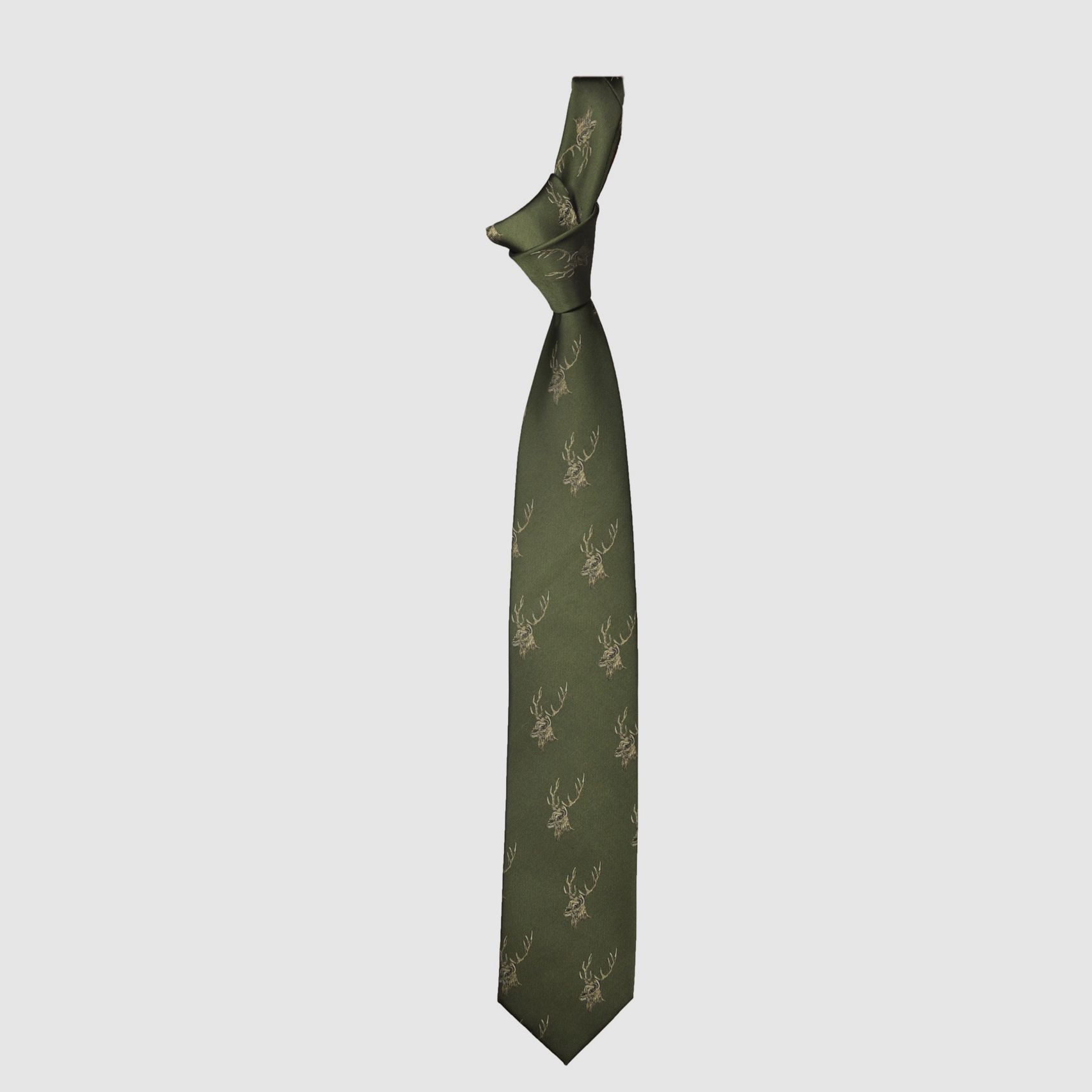 Tie with deer antler motif - solid color
