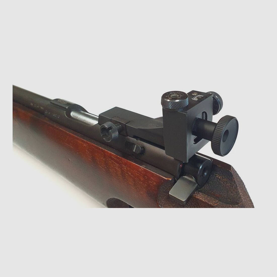 Rifle de un solo tiro Walther, Rifle de competición Walther KK en calibre 22L.r. con dioptría, diafragma iris, mirilla anular, imagen 5 de 10