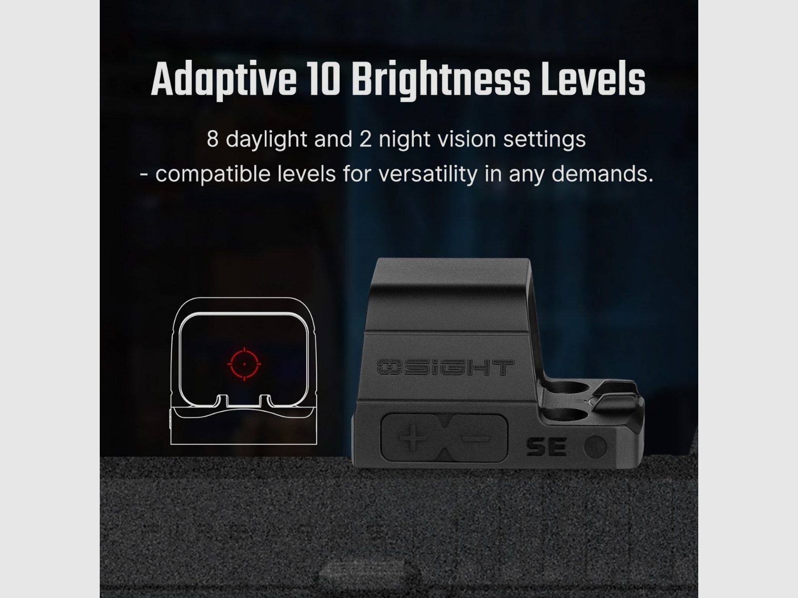 Olight - Osight SE - point de 2 MOA et cercle de 32 MOA - Osight SE 2 MOA, image 12 sur 25