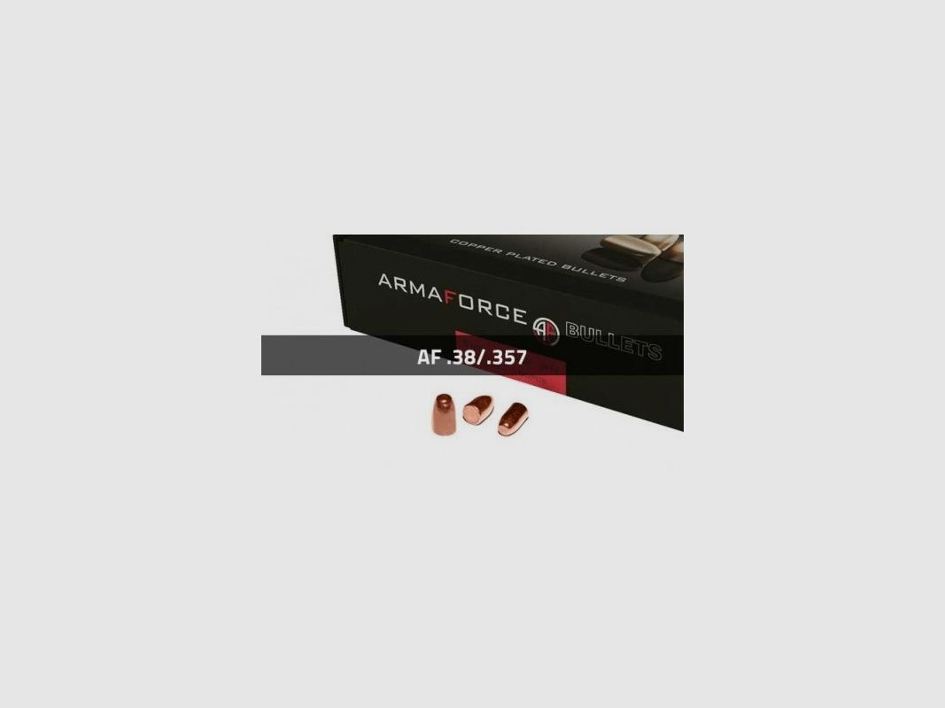 Puntas Cal. 38 (.358)-158GR RNFP Cobreado 500 uni. Armaforce
