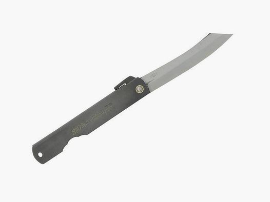 HIGONOKAMI BLACK KNIFE CARBON STEEL BLADE 9.5 CM