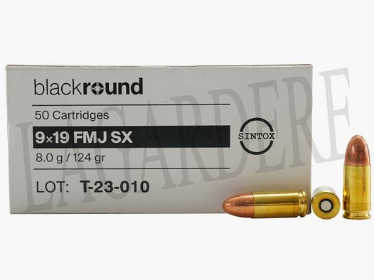 RUAG FMJ SINTOX 124 GRS(CARTOUCHE A BALLE)