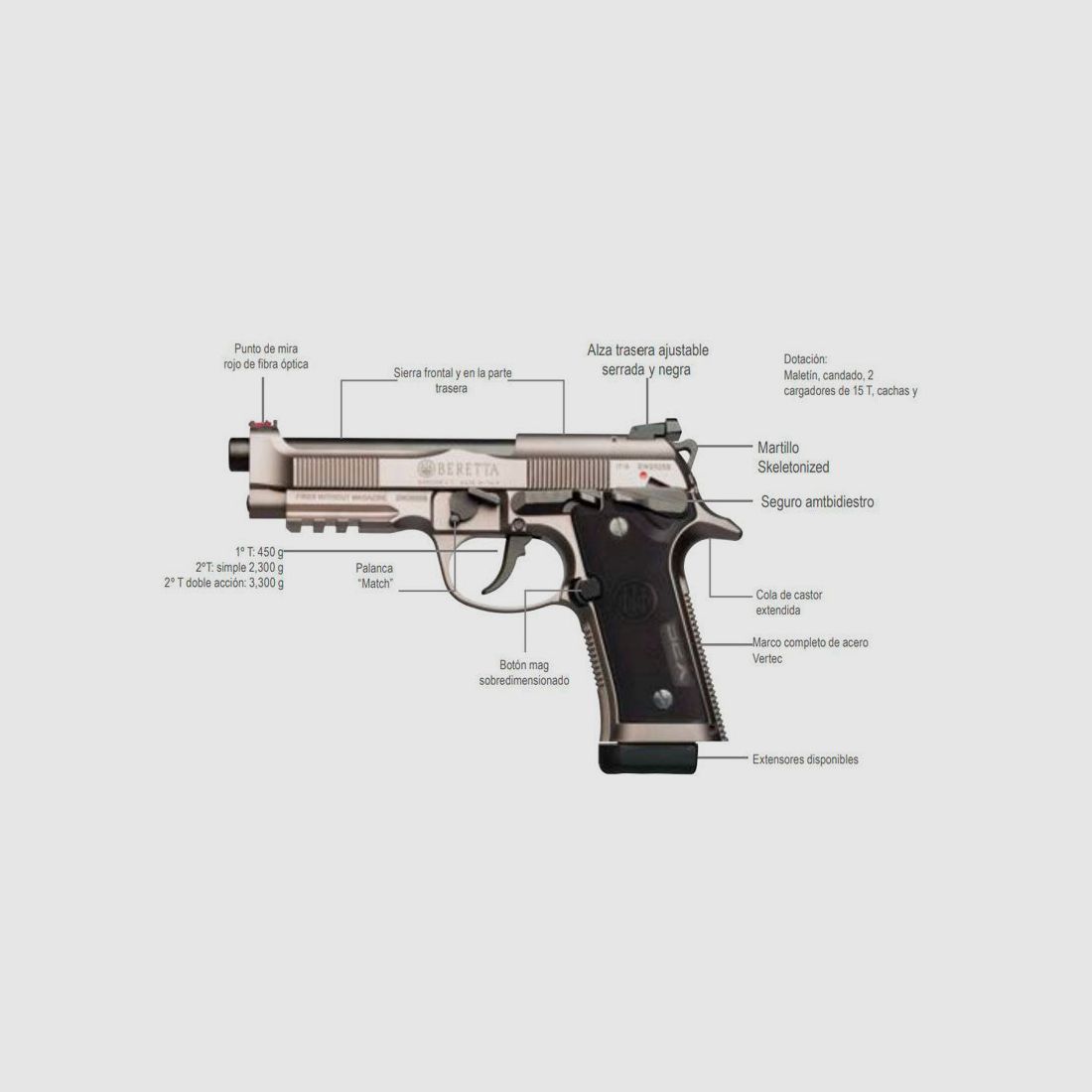 PISTOLE BERETTA 92X PERFORMANCE PRODUCTION, Bild 4 von 4