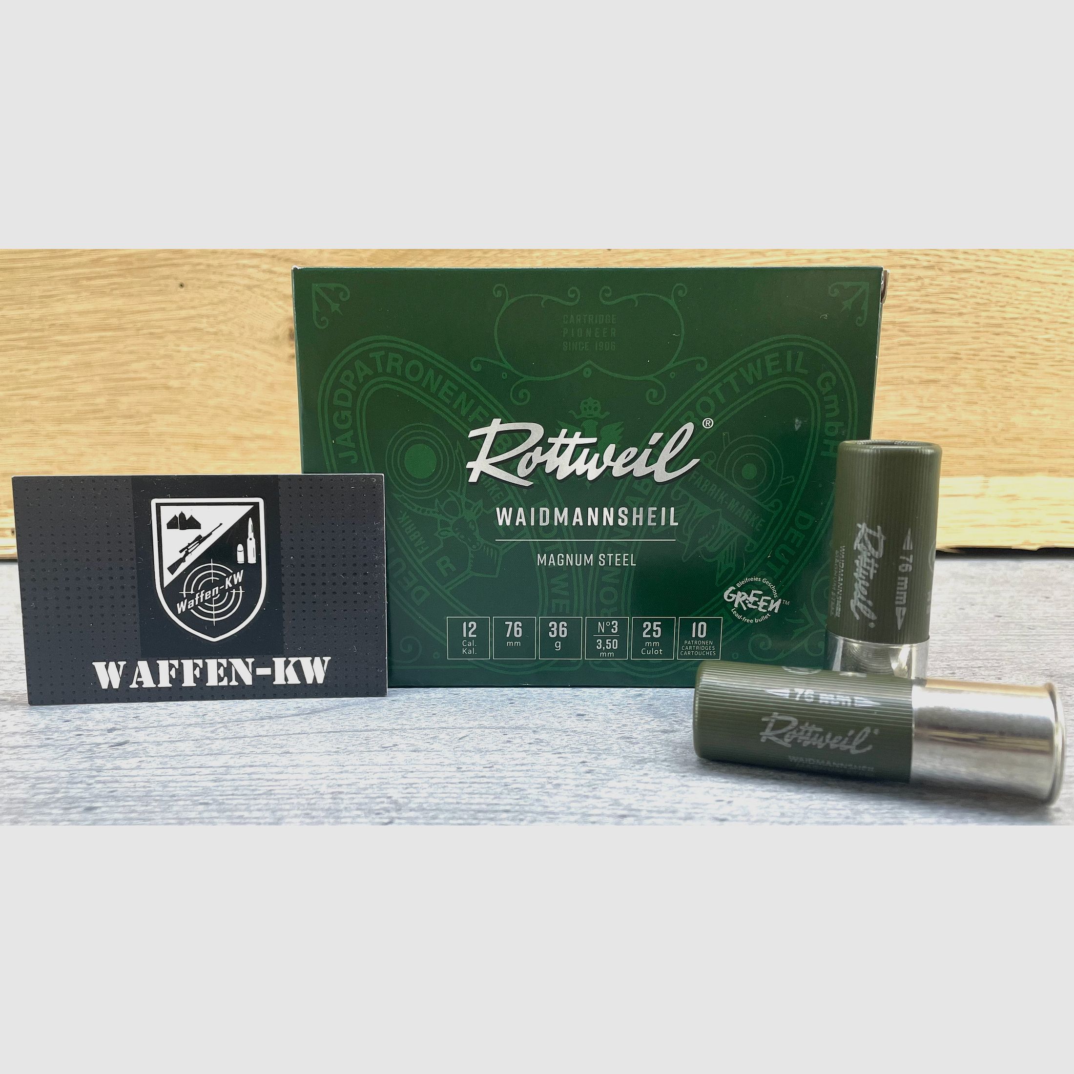 Rottweil 2431735 Waidmannsheil Steel Magnum Steel12/76 36g 3,50 mm 10St.