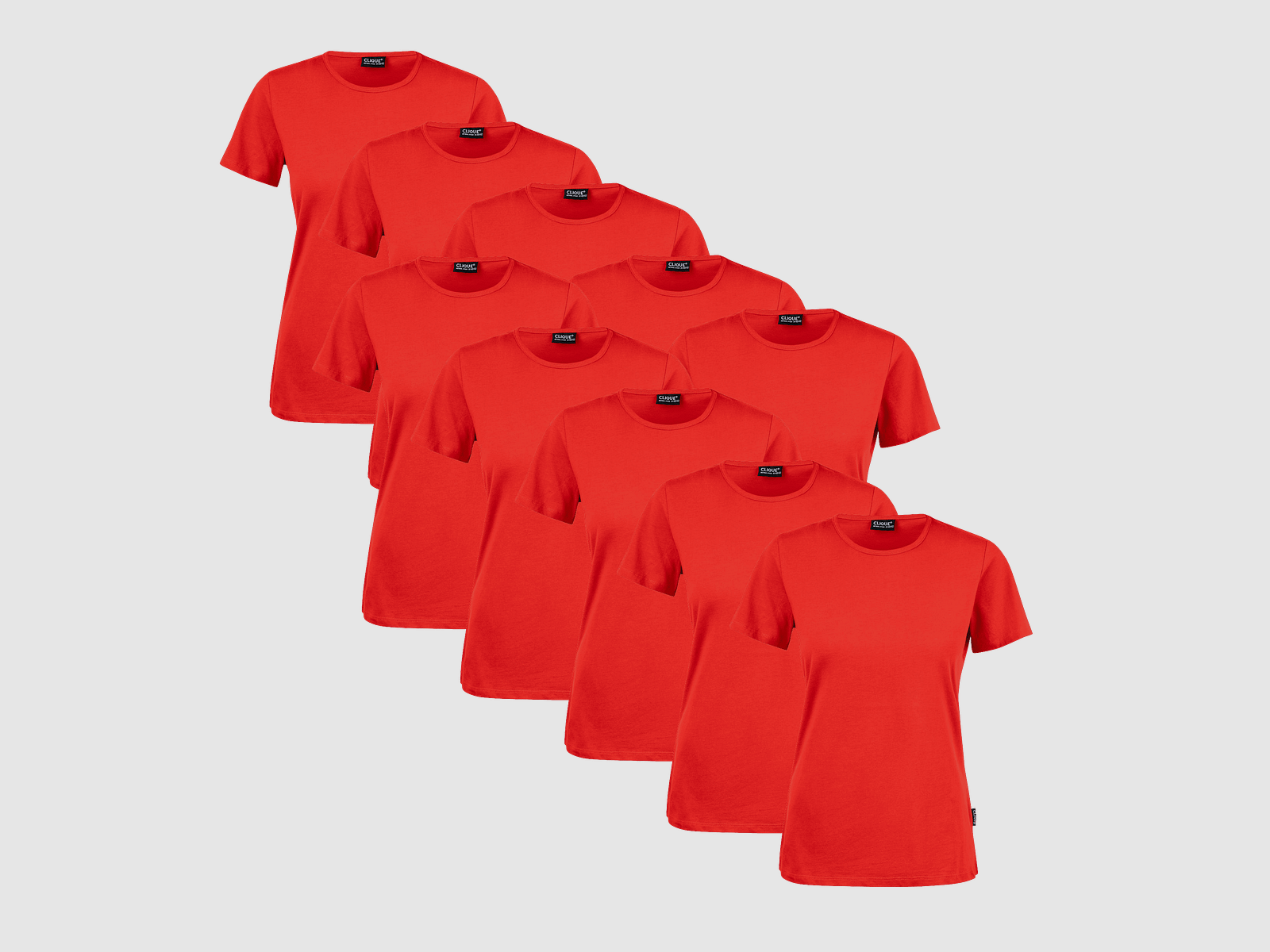 Clique T-Shirt Women 10-Pack Red