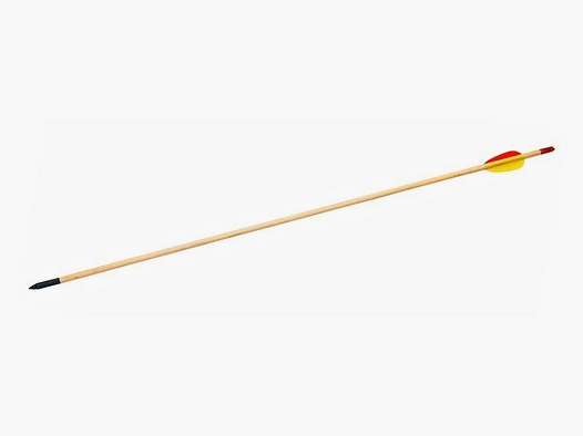 Sportpijl, sparrenhout, veren lengte 76cm (30 ")