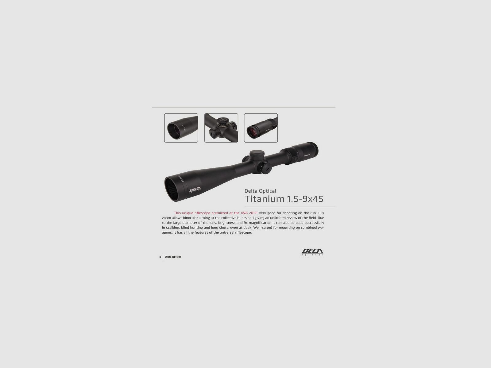 Telescopio Titanium HD 1,5-9×45 Ultra Compatto Delta Optical, immagine 2 di 2