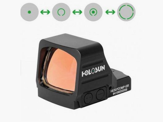 Holosun Rotpunkt Modell HE507COMP-GR grüner Mehrfachfaden