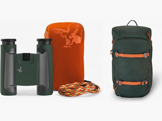 SWAROVSKI OPTIK Jumelles Swarovski CL Pocket 8x25 Vert + Pack de Base Mountain Randonnée